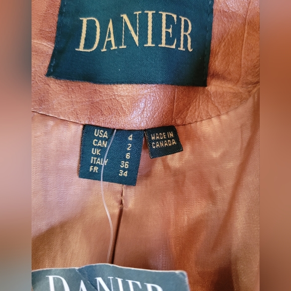 Danier Leather Jacket- Crocodile Skin Print - Picture 4 of 11